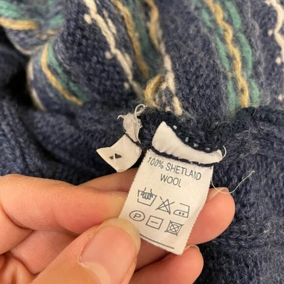 Tiffany & Tomato 100% Shetland Wool Vintage Knit Cardigan - Picture 7 of 8